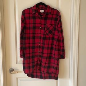 TNA plaid shirt dress